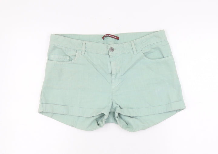 Comptoir des Cotonniers Women's Green Chino Shorts Size 14