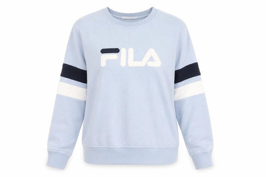 Front view of Fila Blue unisex adults pullover sweatshirt m