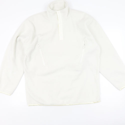 Pierre Cardin White Pullover Sweatshirt M