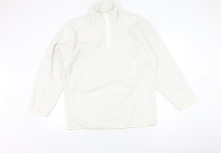 Pierre Cardin White Pullover Sweatshirt M