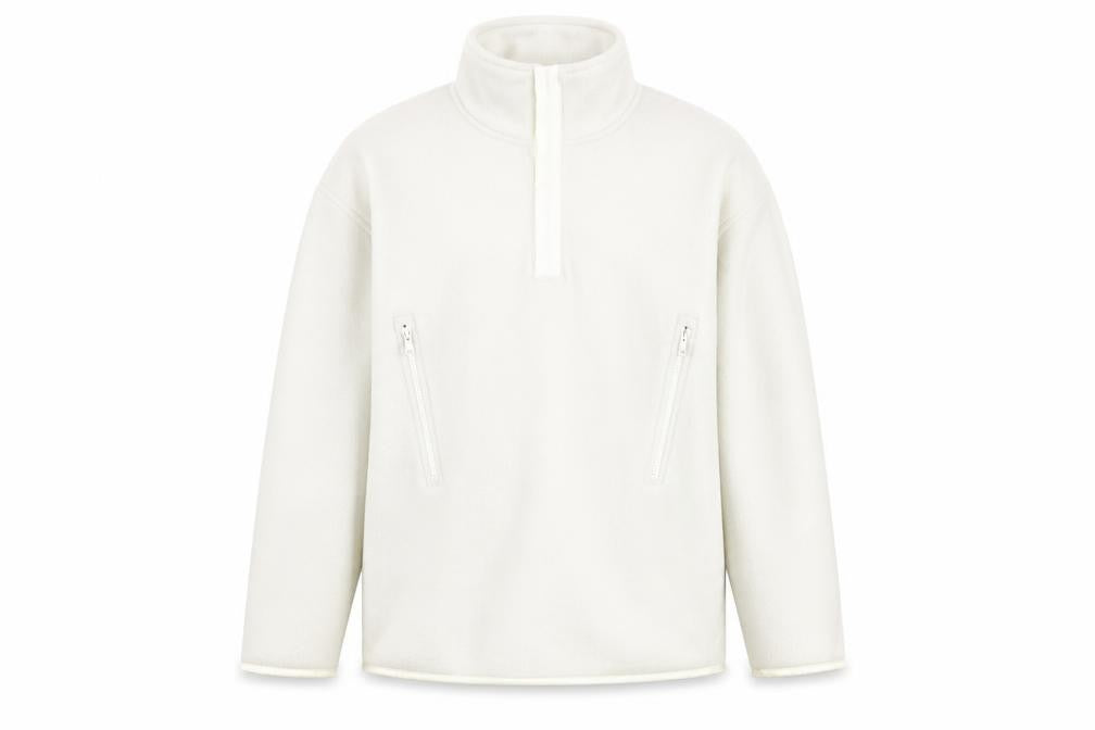 Front view of Pierre Cardin White Pullover Sweatshirt M