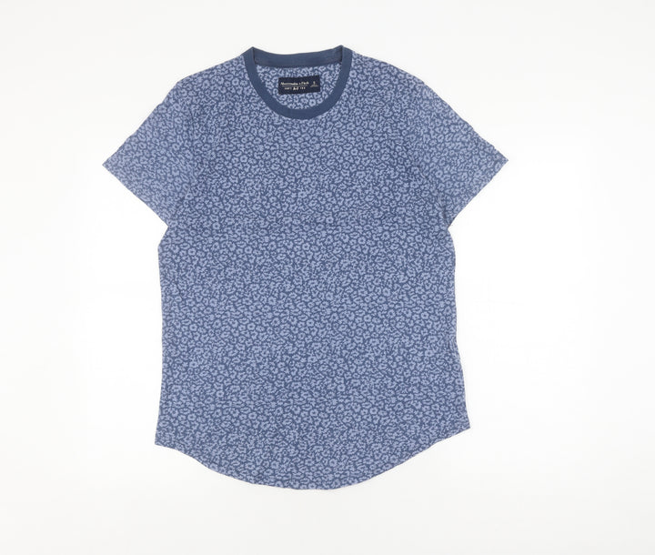 Abercrombie & Fitch Women's Blue Floral T-Shirt, Size S