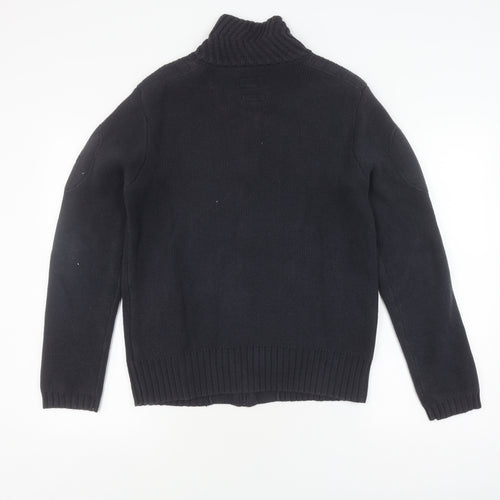 Firetrap Men's Black High Neck Full Zip Jumper S