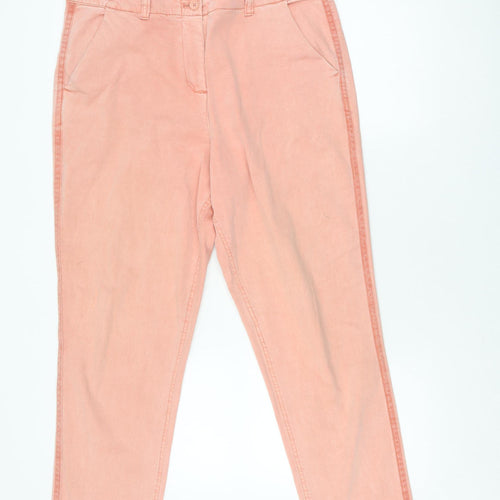 White Stuff Women's Pink Chino Trousers Size 16