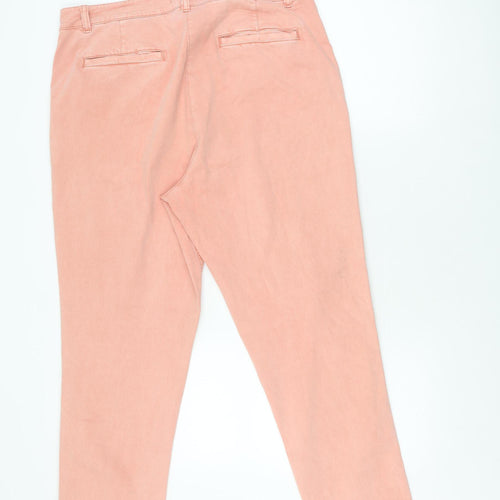 White Stuff Women's Pink Chino Trousers Size 16