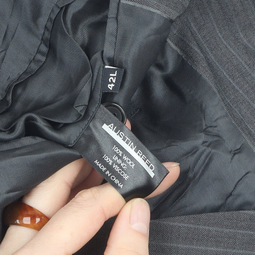 Austin Reed Men's Grey Wool Blazer 42L Classic Formal