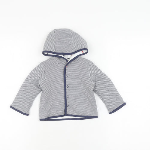 Jasper Conran Unisex Blue Striped Hooded Jumper, 3-6 Months