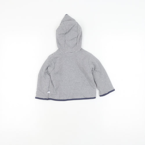 Jasper Conran Unisex Blue Striped Hooded Jumper, 3-6 Months