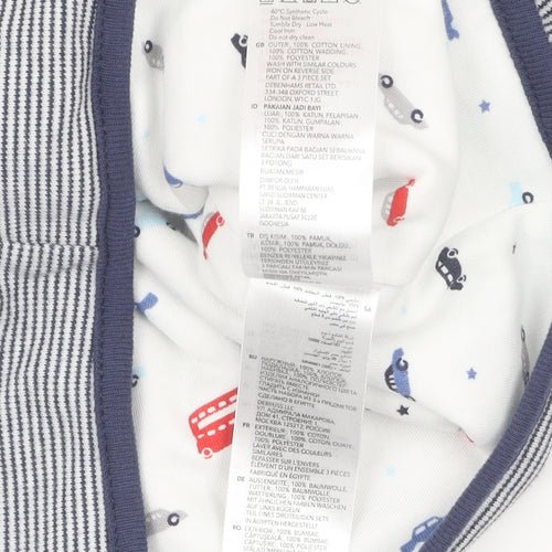 Jasper Conran Unisex Blue Striped Hooded Jumper, 3-6 Months