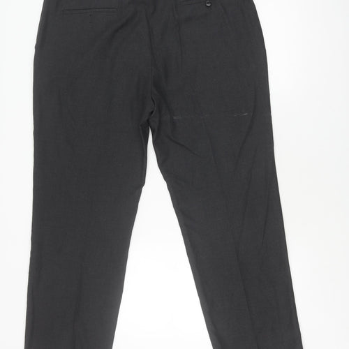 Moss Esq Men's Black Dress Pants 38 Regular Fit