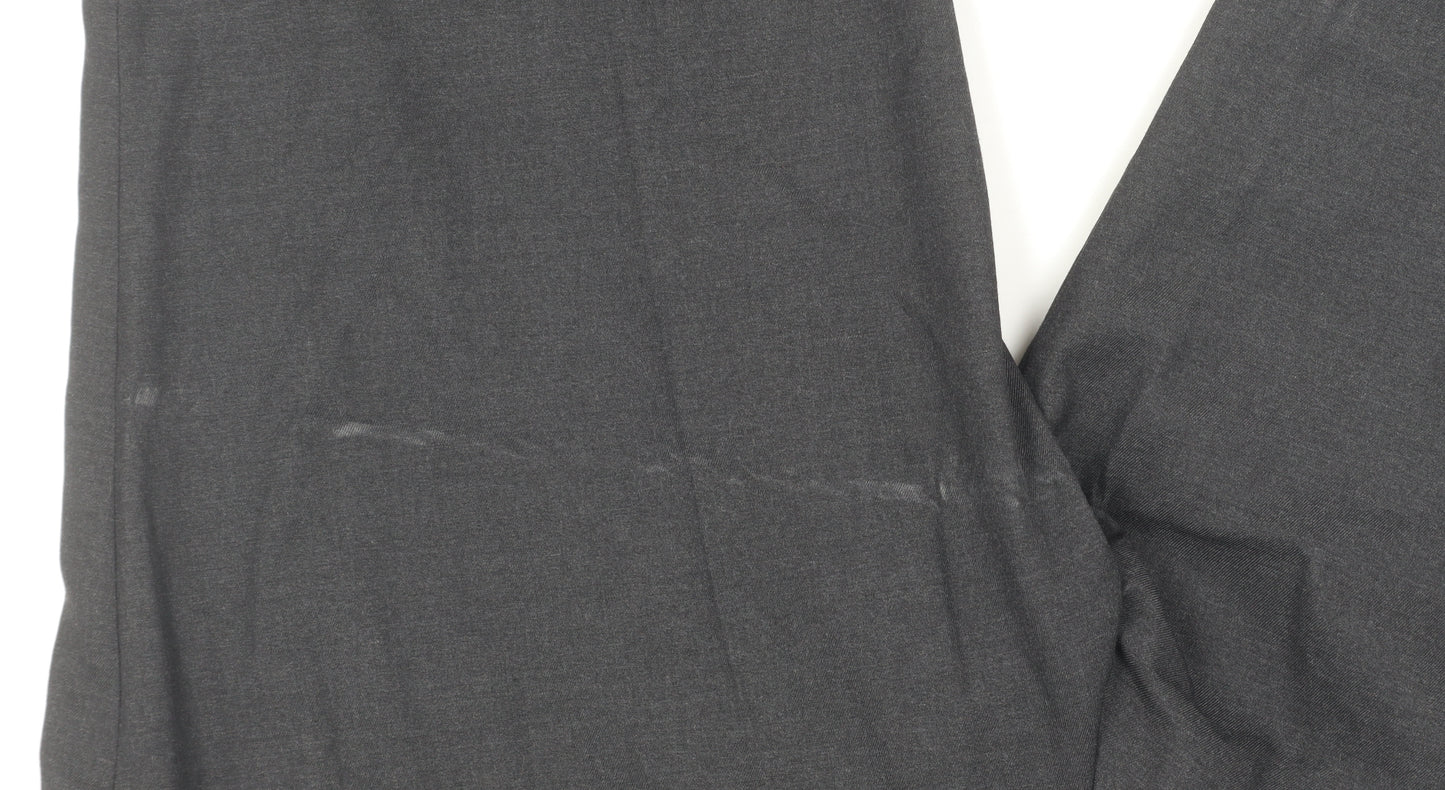 Moss Esq Men's Black Dress Pants 38 Regular Fit