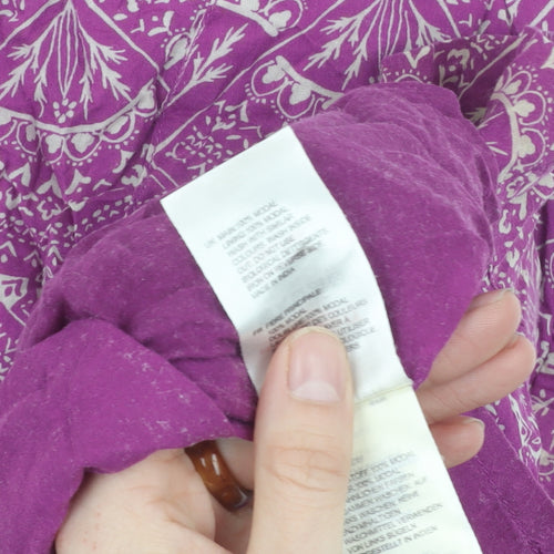 White Stuff Women's Purple Geometric Shift Dress Size 10