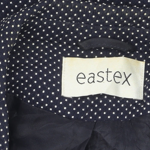 Eastex Women's Blue Polka Dot Suit Jacket Size 12