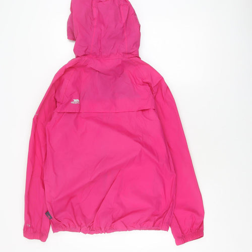 Trespass Women's Pink Waterproof Hooded Rain Jacket 2XS