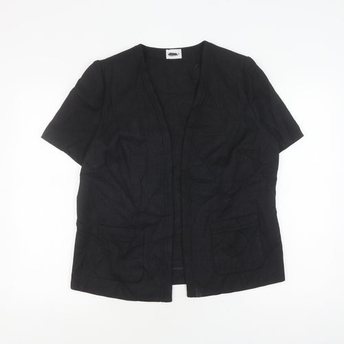 Eastex Women's Black Jacket Size 12 Short Sleeve Casual
