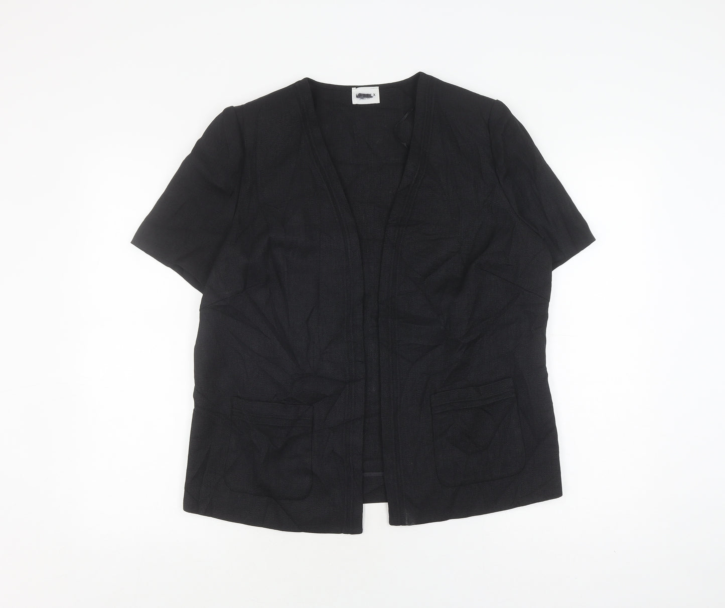 Eastex Women's Black Jacket Size 12 Short Sleeve Casual