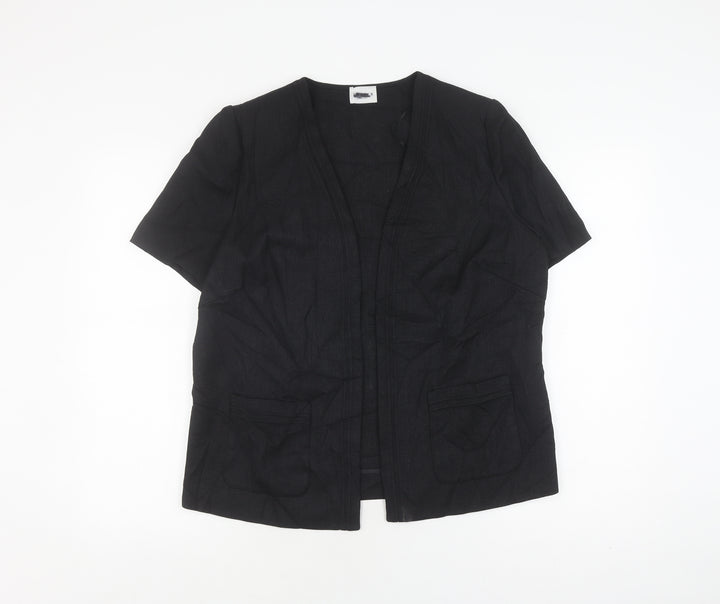 Eastex Women's Black Jacket Size 12 Short Sleeve Casual