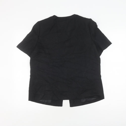 Eastex Women's Black Jacket Size 12 Short Sleeve Casual