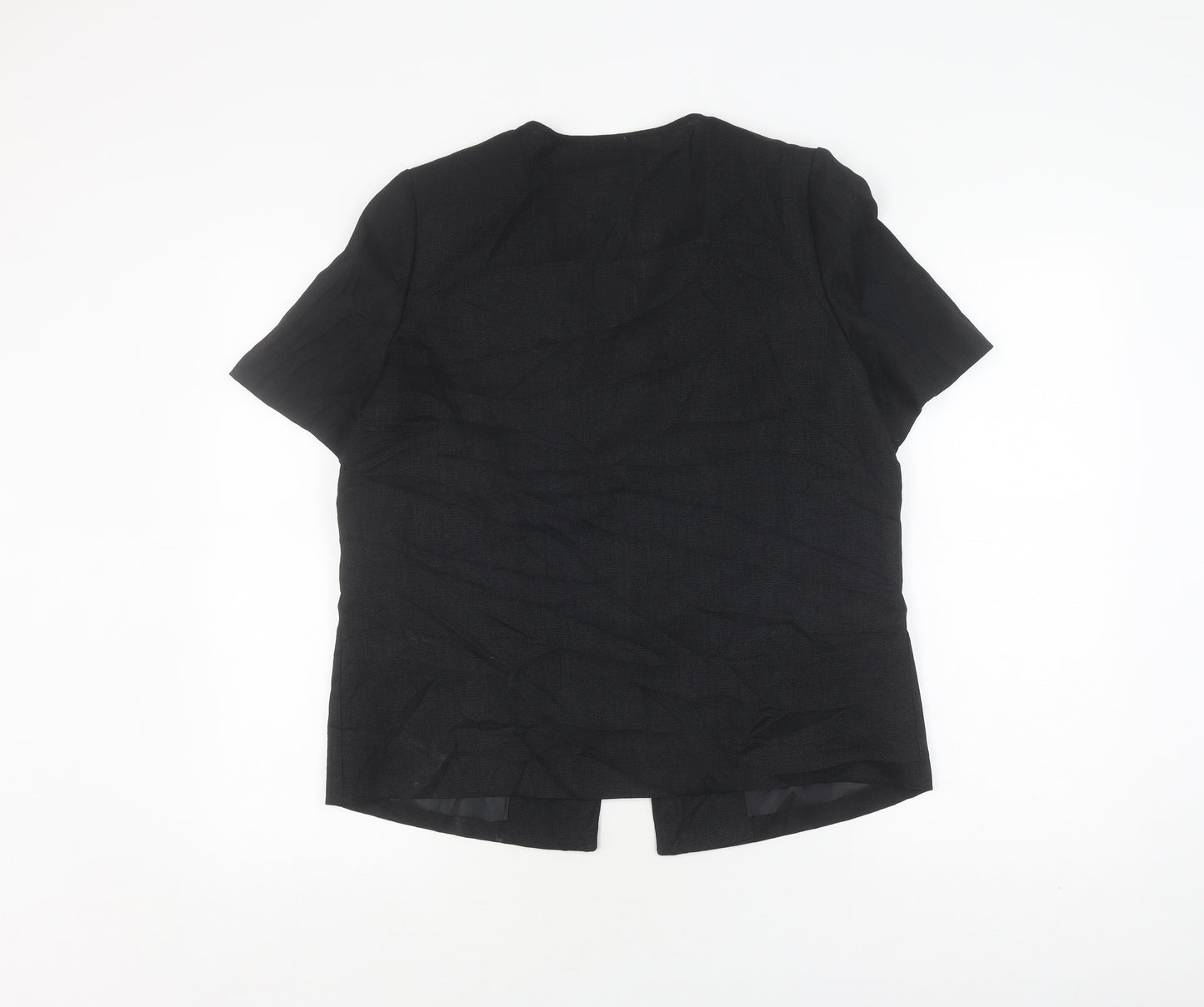 Eastex Women's Black Jacket Size 12 Short Sleeve Casual