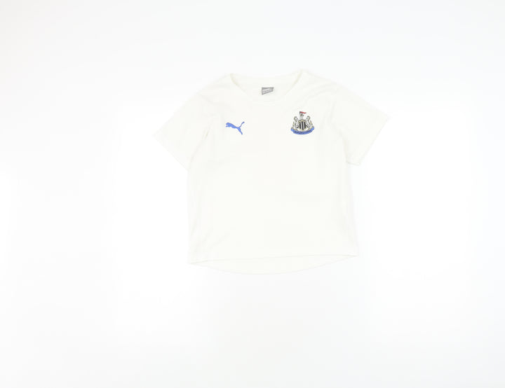 Puma Boys White Medium Football Jersey T-Shirt
