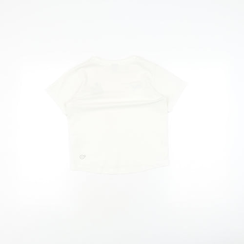Puma Boys White Medium Football Jersey T-Shirt