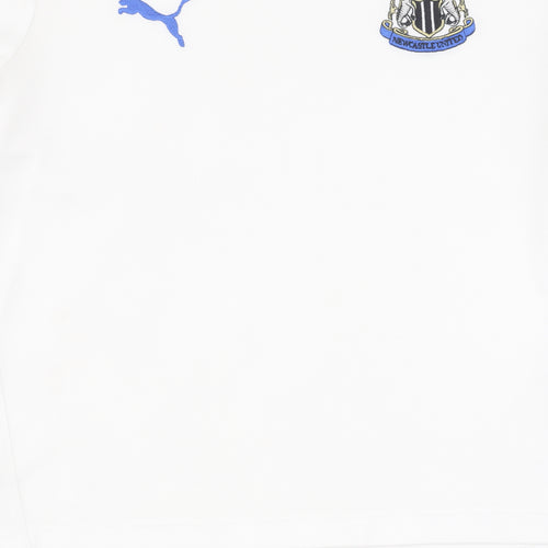 Puma Boys White Medium Football Jersey T-Shirt