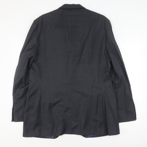 Austin Reed Men's Grey Wool Blazer 44R, Single-Breasted