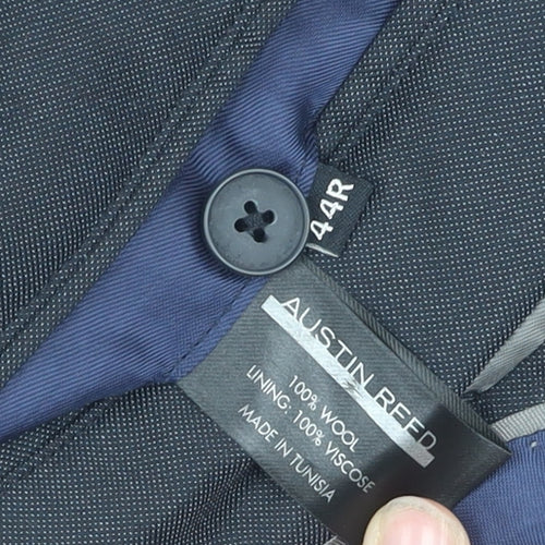 Austin Reed Men's Grey Wool Blazer 44R, Single-Breasted