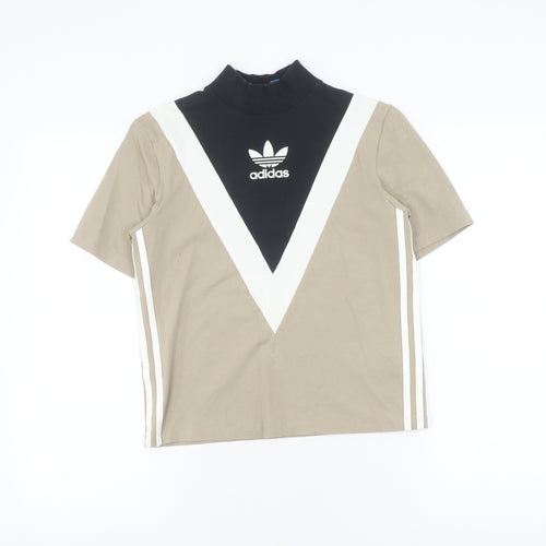 adidas Women's Multicoloured Cropped T-Shirt, Size 4