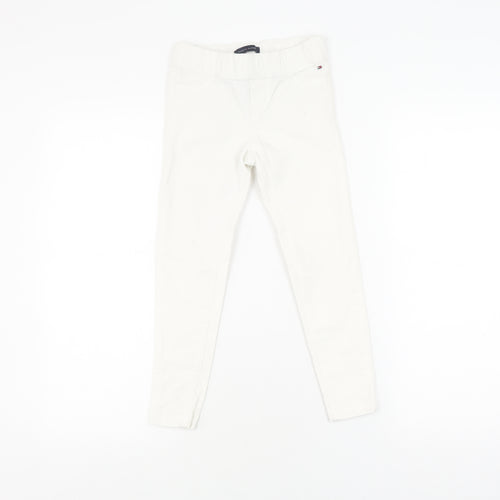 Tommy Hilfiger Girls White Jegging Trousers, Size 5, Slim Fit