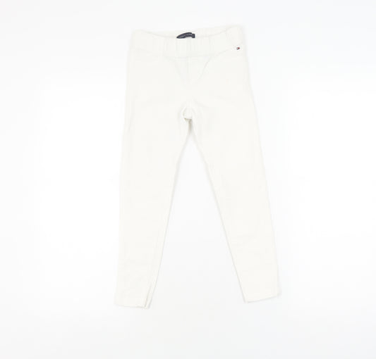 Tommy Hilfiger Girls White Jegging Trousers, Size 5, Slim Fit