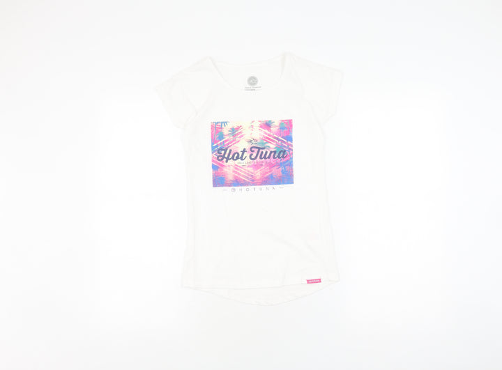 Hot Tuna Girls White Graphic Print T-Shirt 9-10 Years