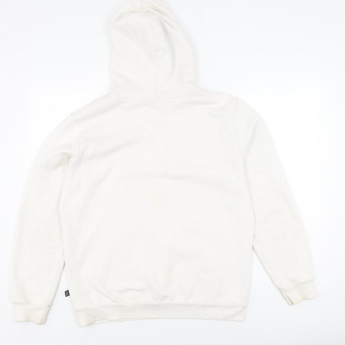 Puma Men's White Pullover Hoodie M Logo Graphic