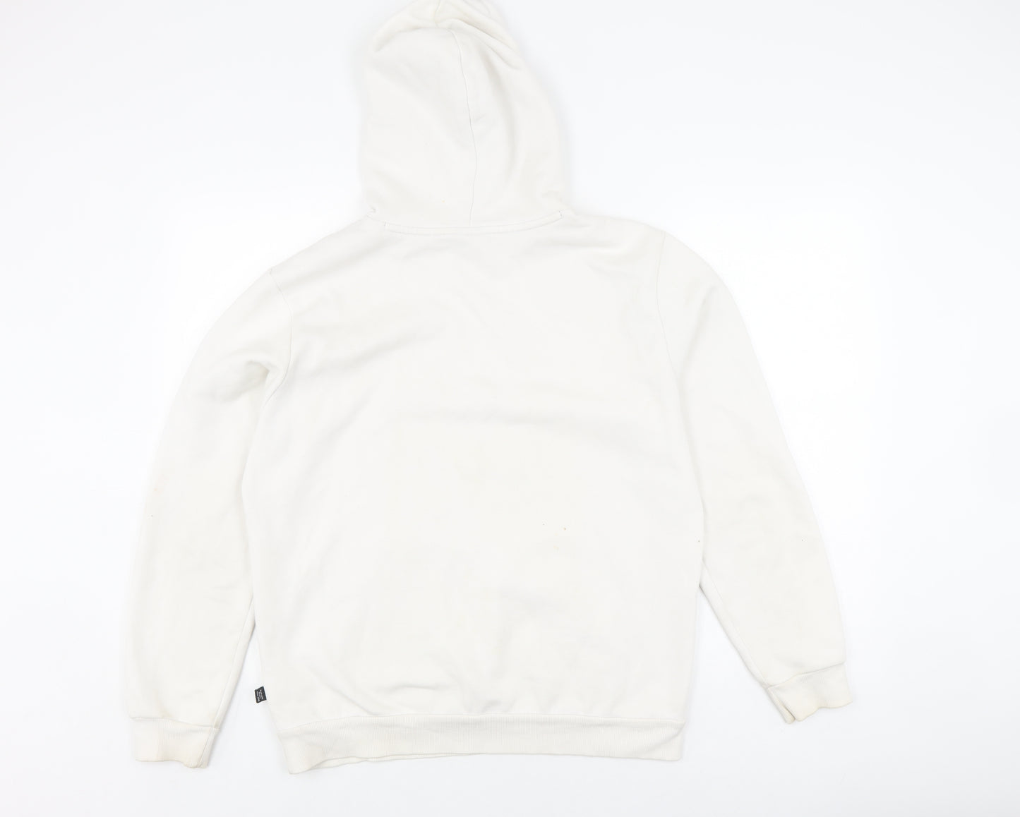 Puma Men's White Pullover Hoodie M Logo Graphic