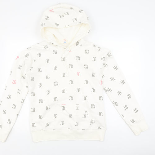 Roxy Women's White Logo Pullover Hoodie L