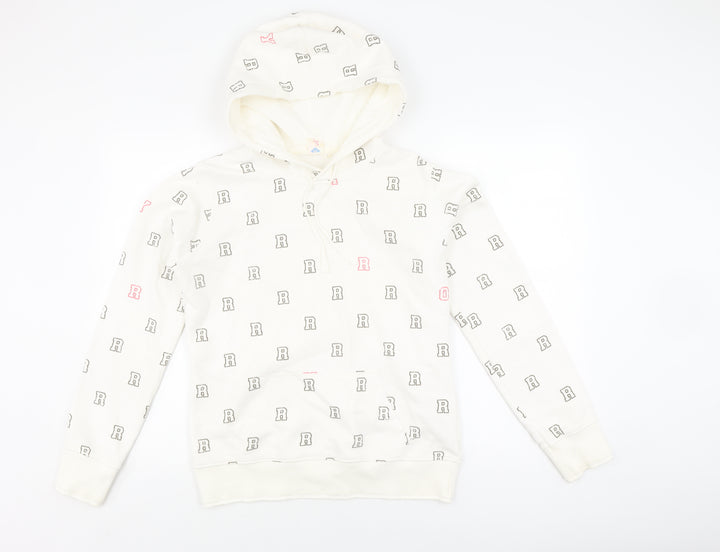 Roxy Women's White Logo Pullover Hoodie L