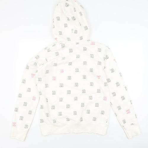 Roxy Women's White Logo Pullover Hoodie L