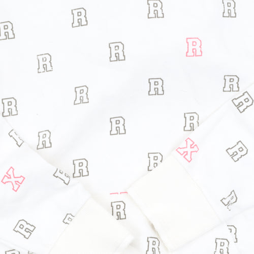 Roxy Women's White Logo Pullover Hoodie L