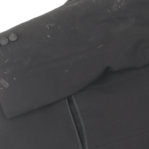 Moss Bros Men's Black Wool Blazer - Shawl Lapel, 44R Tuxedo