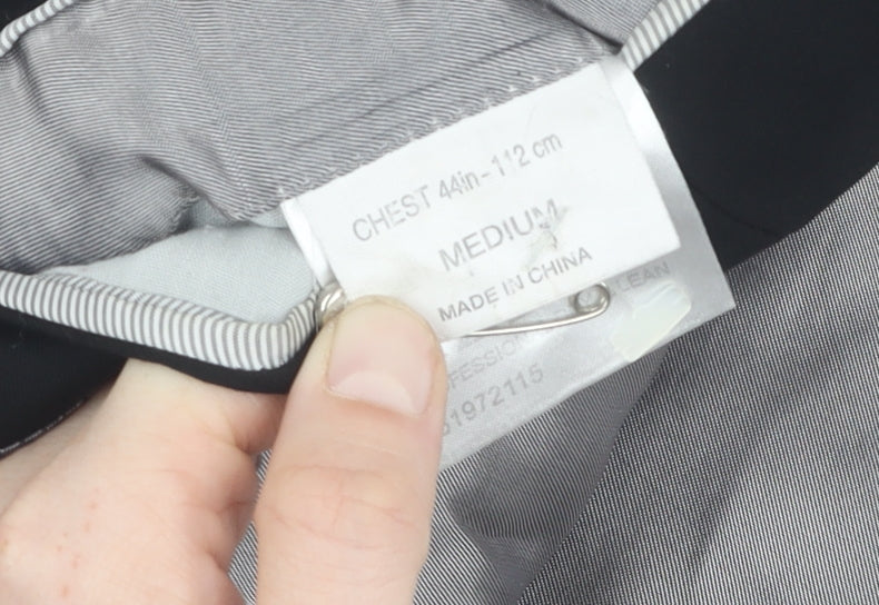 Moss Bros Men's Black Wool Blazer - Shawl Lapel, 44R Tuxedo