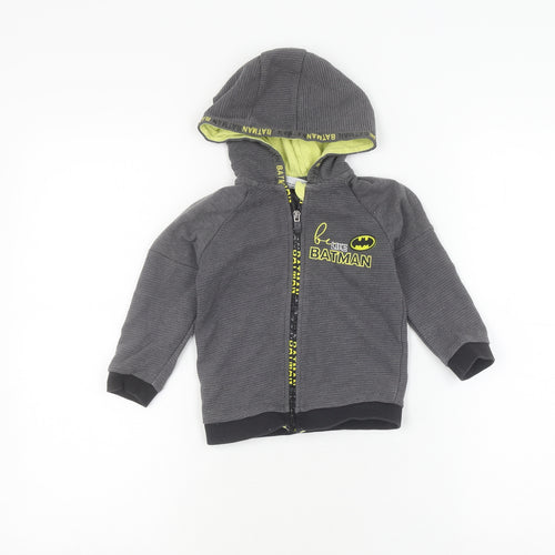 Batman Boys Grey Full Zip Hoodie 2-3 Years