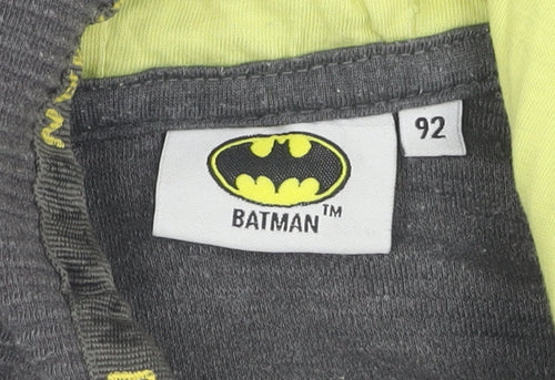 Batman Boys Grey Full Zip Hoodie 2-3 Years