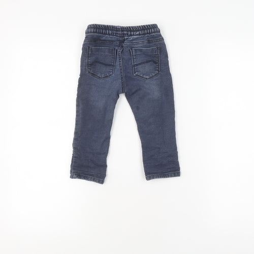 Next Unisex Blue Jogger Jeans 24 Months Cotton Blend