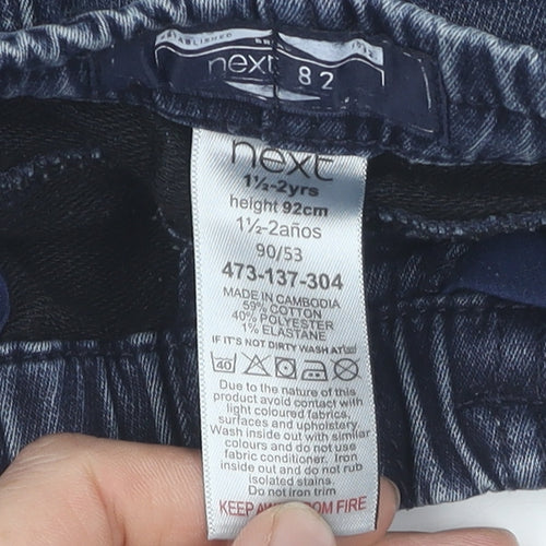 Next Unisex Blue Jogger Jeans 24 Months Cotton Blend
