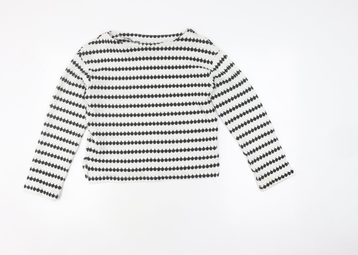 New Look Ladies Knit Pullover Jumper - Black/White, Size S