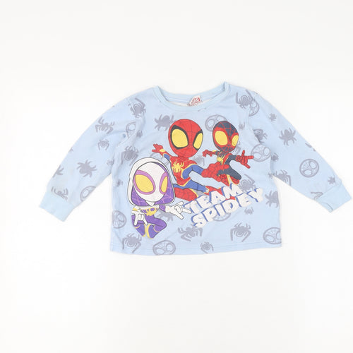 Marvel Boys Blue Spidey Graphic Long Sleeve T-Shirt 2-3 Yrs