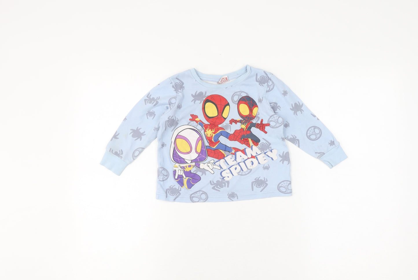 Marvel Boys Blue Spidey Graphic Long Sleeve T-Shirt 2-3 Yrs