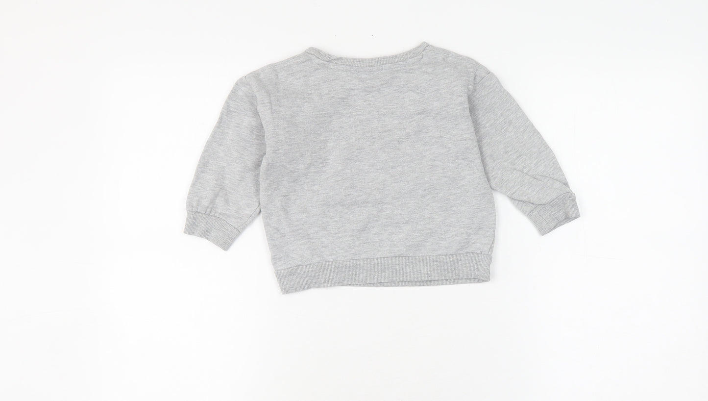Disney Boys Grey Sweatshirt 2-3 Years Graphic Pullover