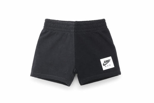 Front view of Nike unisex baby black sports shorts 12 months