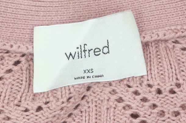 Wilfred Women's Pink Cardigan, 2XS, V-Neck Knit